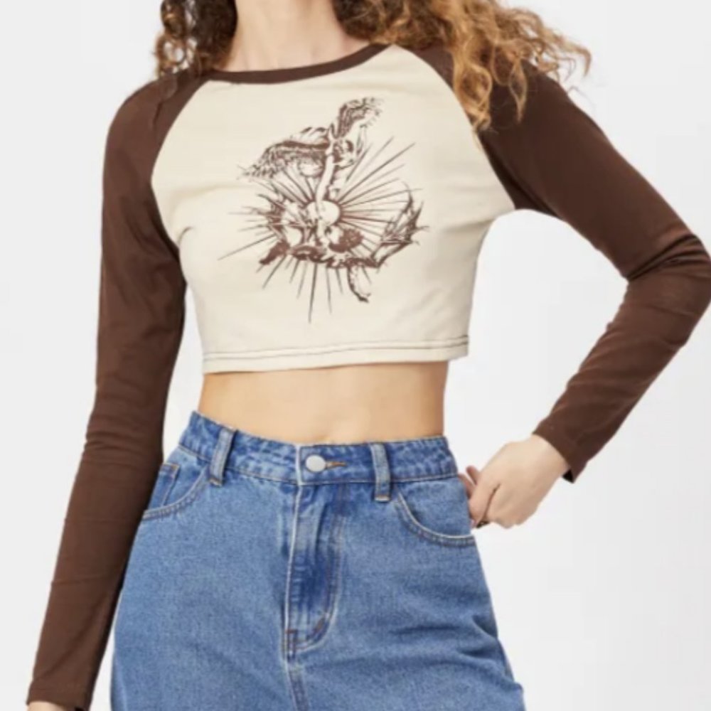CIDER Long Sleev Crop Top